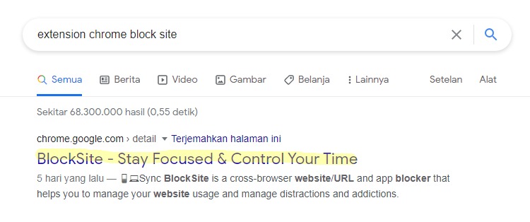 Extension Chrome Block Site