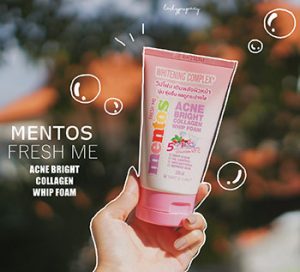 sabun muka Mentos Fresh Me Acne Bright Collagen Whip Foam